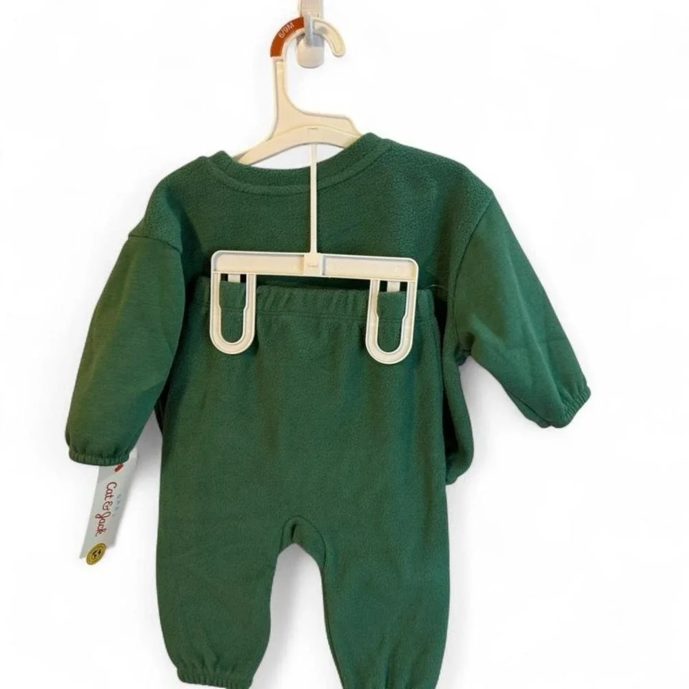Baby Boys 2pc Green Fleece Sweatshirt‎ and Jogger Set 6-9 months